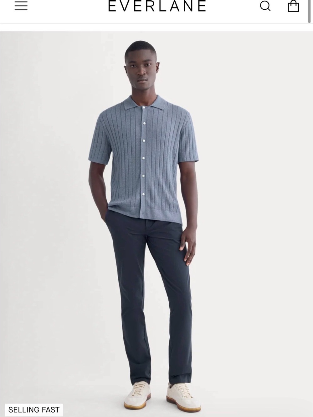 Everlane Men's Performance Chinos (Slim) in Deep Navy 32x30 NWT